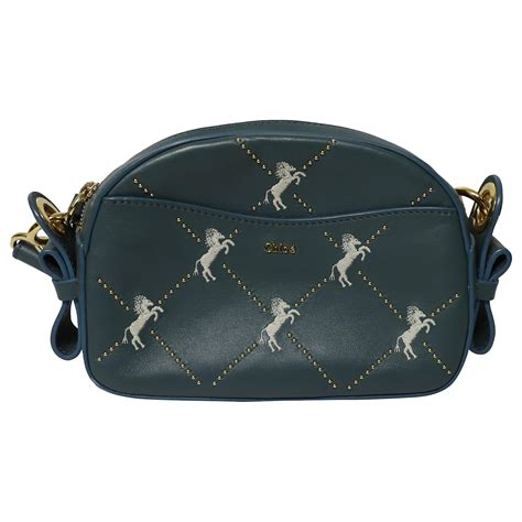 chloe embroidered horse bag